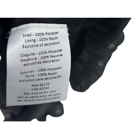 Anthropologie Not So Serious Dress Black Beaded Floral Black 2 Fairy Whimsigoth - Picture 8 of 13